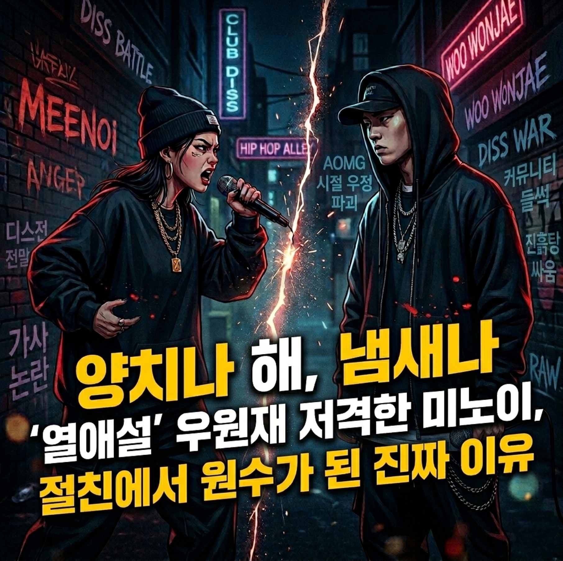 미노이 우원재 "양치나 해라" 저격, 열애설 주인공들 갈 데까지 갔나? (디스곡 총정리)