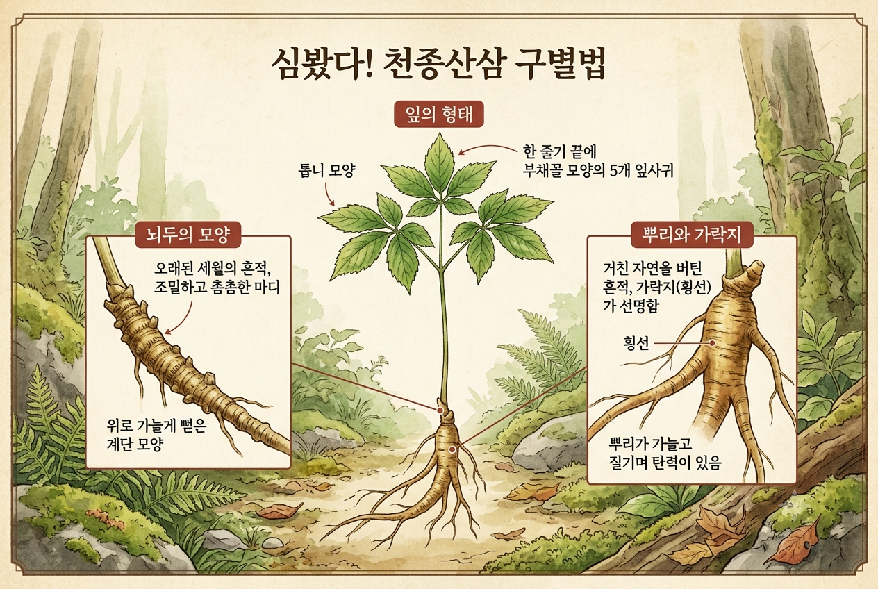 산삼 구별법 안내
