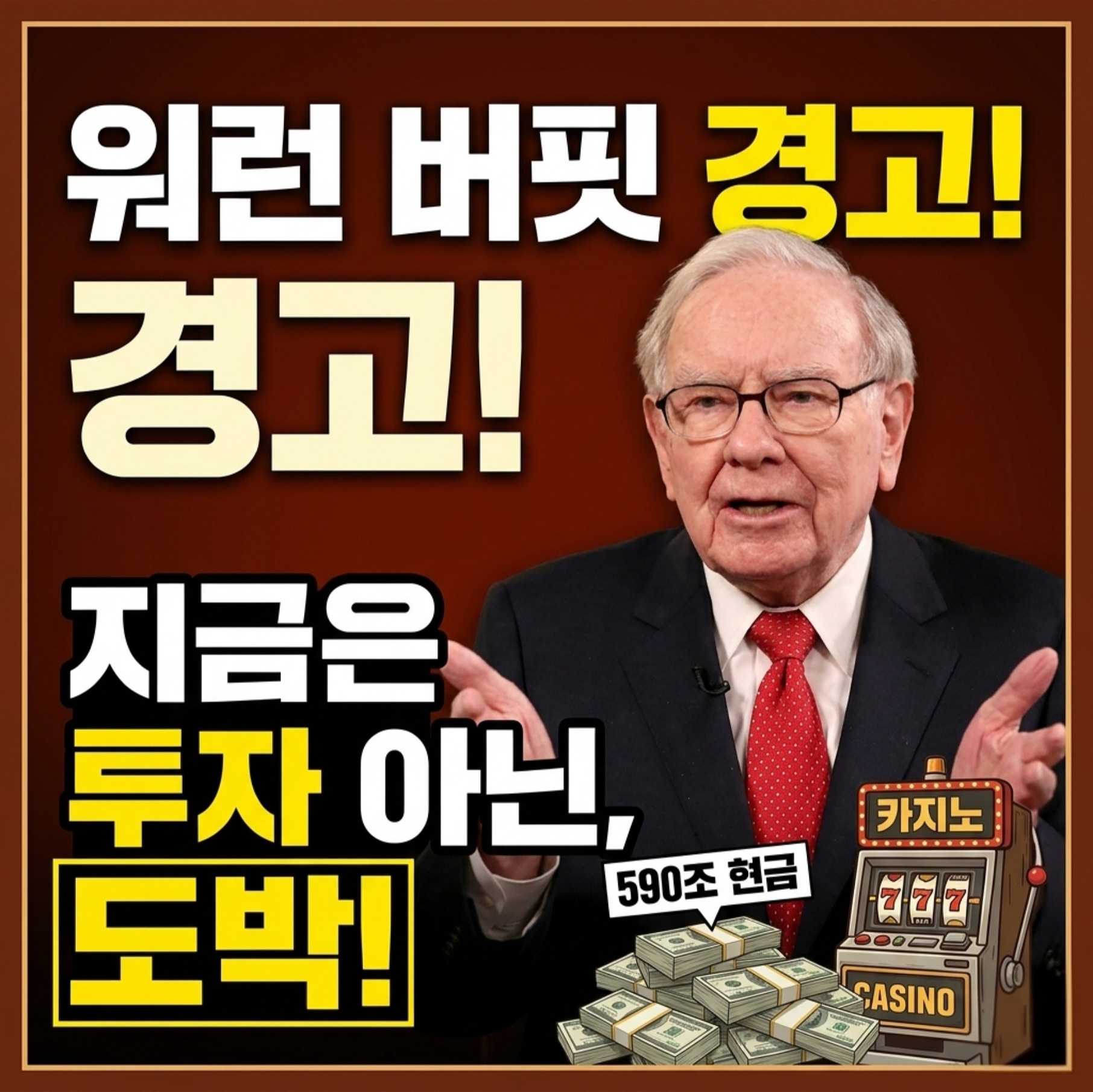 워런 버핏 경고, "지금 금융 시장은 카지노" 강력 비판과 590조 원 현금 보유